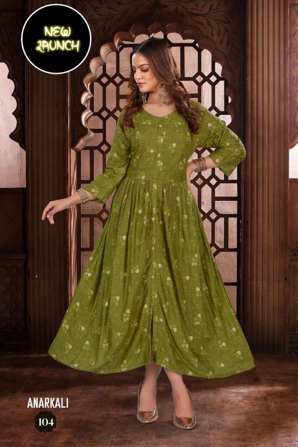 Trendy New Anarkali Vol 1 Rayon Designer Exclusive Kurti Collection